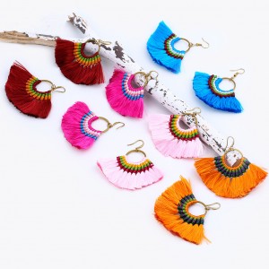 Wholesale Hot Selling Boho Hoop Tassel Earrings For Women Jewellery