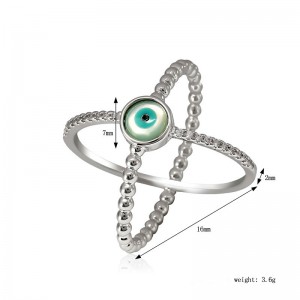 New Fashion Women Jewelry Unique X-shaped Evil Eye Ring