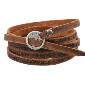 Fashion Simple Jewelry Leather Bracelet Men Casual Personality Vintage Bracelet