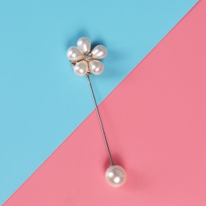 Retro brooch simple fashion word pearl female pin flower shirt sweater pin