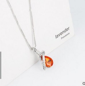 Hot sales Angel Tear Necklace Romantic Rose water drop Austrian crystal Necklace & Pendants high quality cheap jewelry