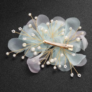 New style fashion women’s bride petals pearl hair comb hair clip two-piece headwear