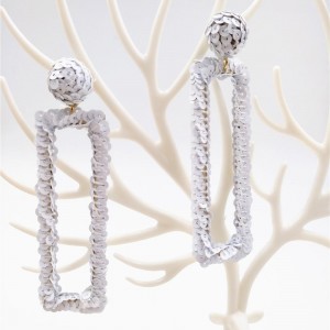 Latest Geometric Earring White Sequin Trendy Earring for Women