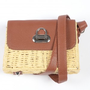 WENZHE Fashion Hand-woven Rattan Bag Summer Straw Shoulder Bags Women Handbags Beach Bag