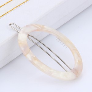 Wholesale Geometric Oval Hair Accessories Cellulose Acetate Acrylic Hair Clips Hair Barrette For Women