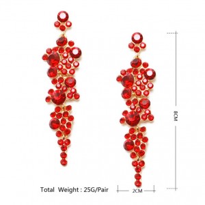 Manufacturers selling women crystal boutique earrings bride accessories