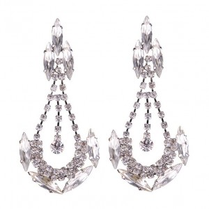 Women Party Crystal Statement Jewelry Wedding Dangle Earrings Wholesale