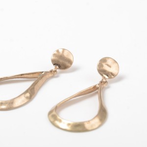 New Gold Plated Irregular Water Drop Shaped Alloy Earring
