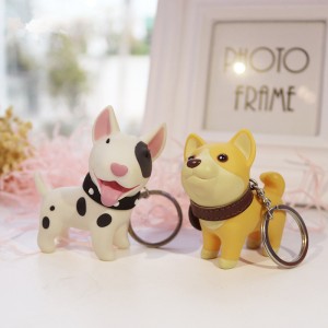 Puppy keychain pvc cartoon keychain