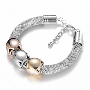 Personalized Titanium Steel Luxury Mesh Geometric Adjustable Bracelet