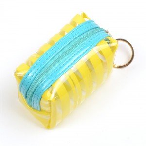 WENZHE Custom PVC Material Women Key Ring Coin Purses