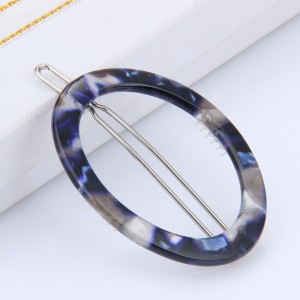 Wholesale Geometric Oval Hair Accessories Cellulose Acetate Acrylic Hair Clips Hair Barrette For Women