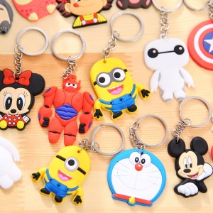 Cartoon anime Mickey Mouse Rubber Keychain