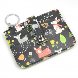 WENZHE Wholesale Zipper Animal Printed Coin Wallet Custom Coin Purse