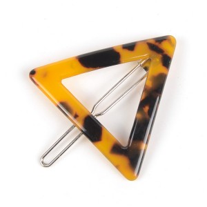 WENZHE Acetate Triangle Geometric Barrettes Jewelry Girls Hairpin