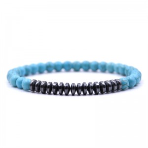 New Fashion Black Lava Stone Beaded Charm Bracelets Popular Copper Beads Bracelet For Men Gift