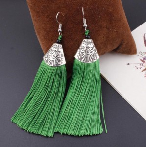 Wholesale Women Vintage Earrings Jewelry Ancient Long Tassel Drop Earrings