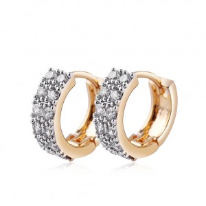 Latest Custom Cubic Zirconia Huggie Earring Jewelry Gold Small CZ Hoop Earrings For Women