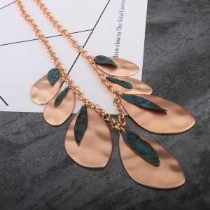 Newest Gold Vintage Choker Collar Metal Pendant Statement Necklace for Women