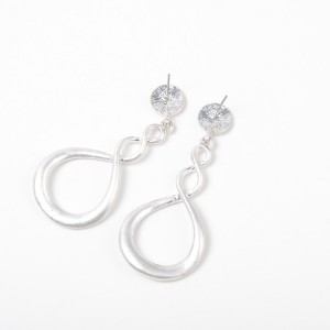 Hot Sale Silver Plated New Design Initial Twist Earring For Women