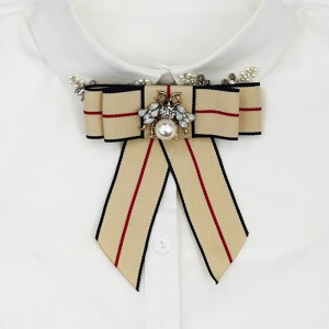 WENZHE Clothes Decorative Women Fashion Jewelry Bee Rhinestone Bowknot Brooches