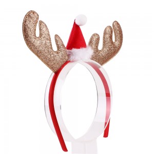 Factory Supplier Christmas Antler Christmas Hat Decoration Headband Christmas Antler Hairband