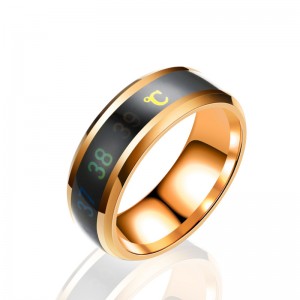 2019 Europe and the United States new smart temperature ring couple ring