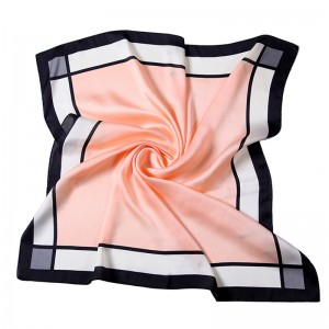 WENZHE New Style Women Simple Square Scarf 70*70 Printed Turkish Silk Twill Scarf Neckerchiefs