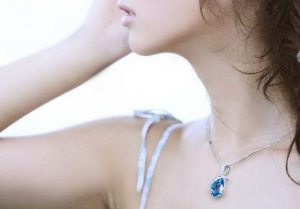 Hot sales Angel Tear Necklace Romantic Rose water drop Austrian crystal Necklace & Pendants high quality cheap jewelry