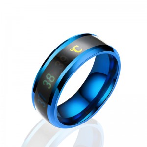 2019 Europe and the United States new smart temperature ring couple ring