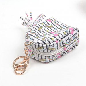 WENZHE Girls Wallet Bag Unicorn Coin Purse Pouch Mini Charm Keychain Bag