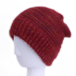 WENZHE Custom Knit Beanie Hats Winter Ribbed Wool Beanie