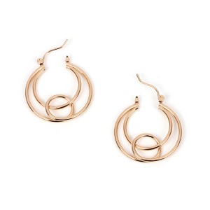 Newest Gold Earrings Knotted Geometric Circle Hoop Earrings for Women