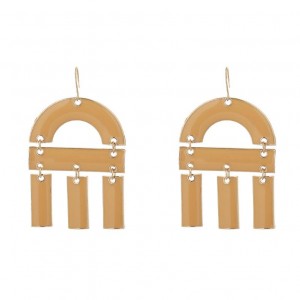 New exaggerated personality geometry enamel statement big earrings ladies earrings