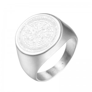 Stainless Steel Compass Ring Men’s Ring