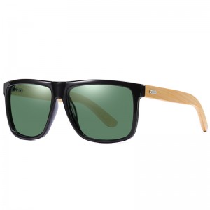 WENZHE Hot Sale Custom Fashion Polarized Wooden Bamboo Sunglasses For Unisex