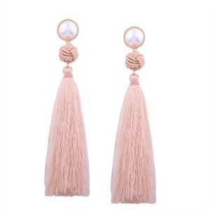 Hot Selling Handmade Chinese Knot Long Tassel Earring Jewelry for Women