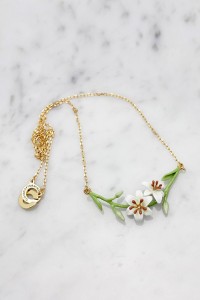 Lily Short Necklace  Flower Lily Necklace
