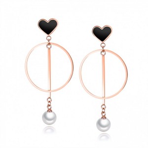 Classical Circle Love Pearl Glamorous Earrings