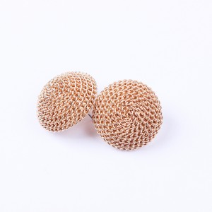 New Hot Sale Vintage Style Statement Jewelry Gold Round Stud Earrings For Christmas gift