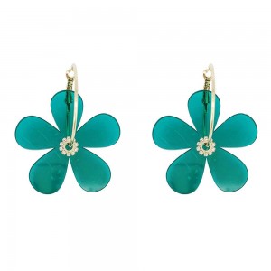 Spring and summer acrylic flower earrings colorful fashion temperament earrings for women